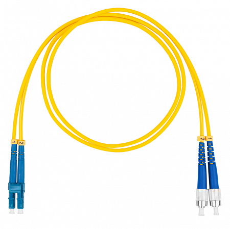 DATAREX LC-FC, дуплекс (duplex) OS2, нг(А)-HF, желтый, 15 м Шнур оптический коммутационный (патч-корд)
